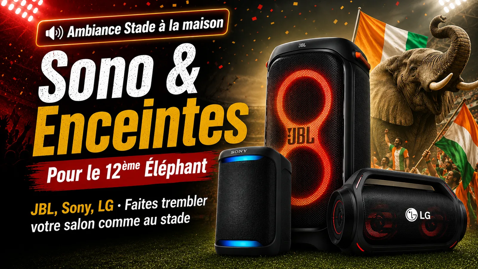 Sono et enceintes JBL, Sony, LG