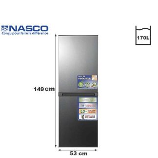Nasco Réfrigérateur Combine - Nasd2-220k – 170L - Garantie 06 Mois