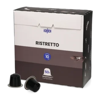 Kaffek Ristretto – 50 capsules de café compatibles Nespresso, intensité 10/10 (12)