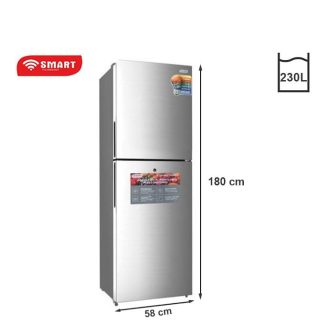 SMART TECHNOLOGY Réfrigérateur Combiné 230L (STCB-308)   –  Gris
