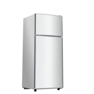 Nasco Réfrigérateur Double Porte -Nasf2-202Fl-Ds - 202Lt(102Lt Net)/R600A/Dark Silver/Eco. D'Energie - Garantie 06 Mois
