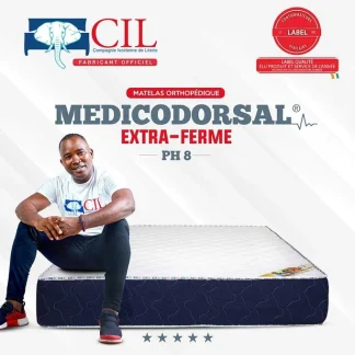 Cil Matelas Orthopédique MEDICODORSAL® 2 Places PH8 EP 18 EXTRA FERME - 190X140 Cm
