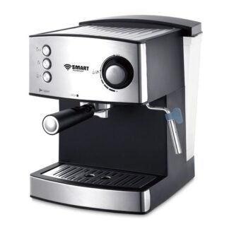 SMART TECHNOLOGY Machine à Café Expresso STPE-8520W – 15 Bars – 1,6 L – 850 W – Buse Vapeur – Noir/Inox – Garantie 3 Mois