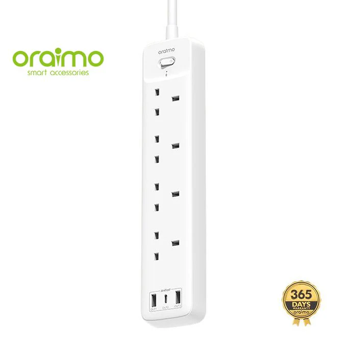 Oraimo Powerhub Smart Prise D'extension De Charge Rapide - Blanc- OSW-E351