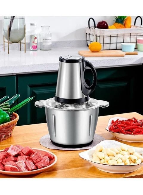 Food Processor Multifonction 3L en Acier Inoxydable – Hachoir/Foutoumix Électrique Haute Performance