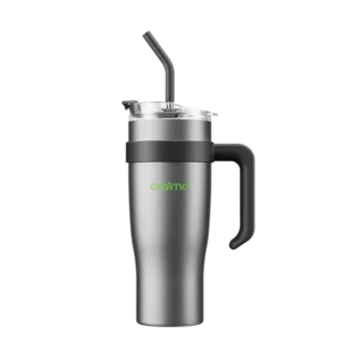 Oraimo ThermoGo S1200 – Mug Isotherme en Acier Inoxydable – 1,2 L – Avec Poignée et Paille – Gris