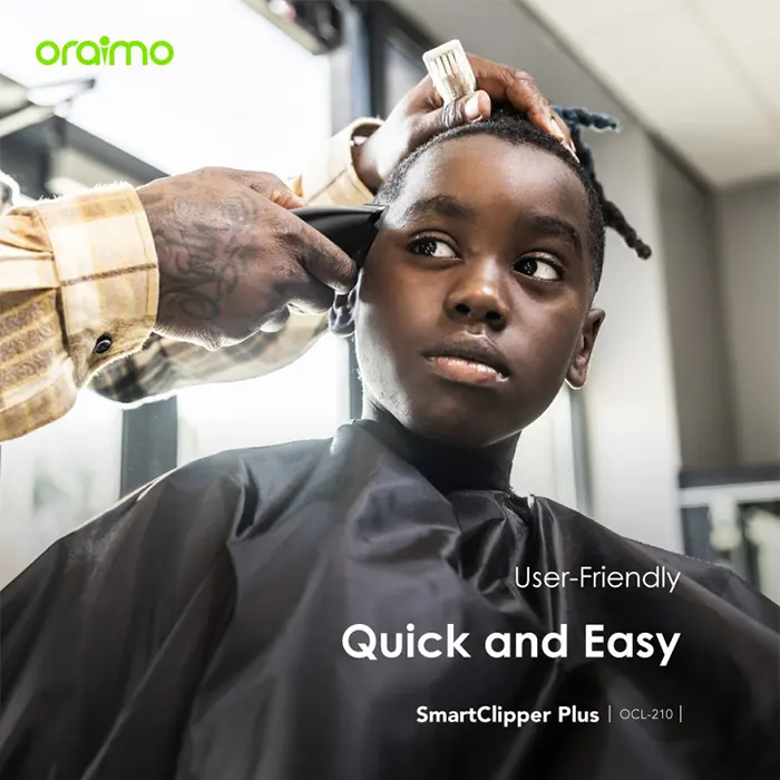 Oraimo Smart Clipper Plus OCL-210 – Tondeuse à Cheveux Sans Fil Professionnelle, Moteur Puissant, Lames Réglables et Charge Rapide USB-C – Image 4