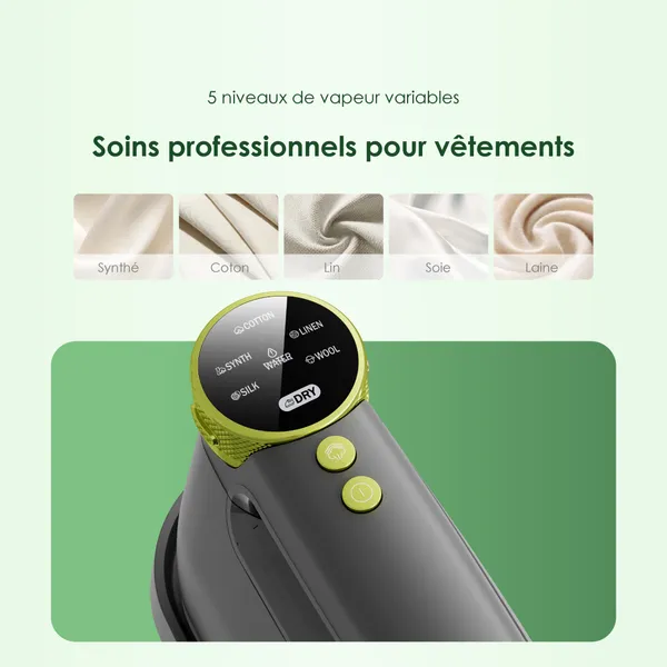 Oraimo SmartIron OEI-801A Gris – Fer à Repasser Portable 1740W – Image 4