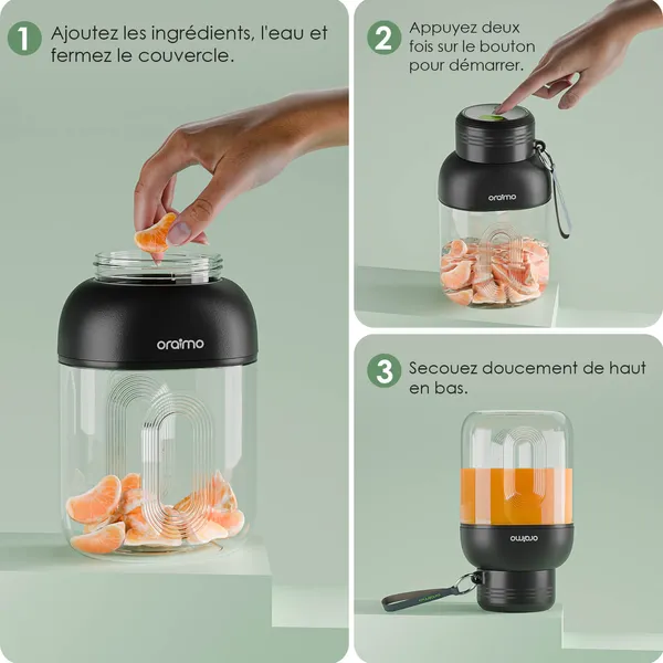 Oraimo SmartBlender Cup Mixeur de jus 1L OMB-201A - Garantie 03 Mois – Image 2