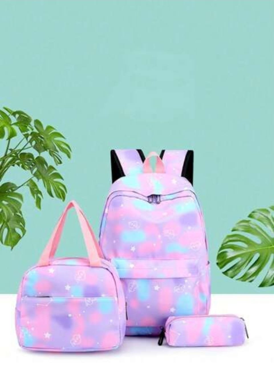 Kit scolaire 3 en 1– Sac à dos, sac bandoulière et trousse– Design Coloré et Tendance – Image 2