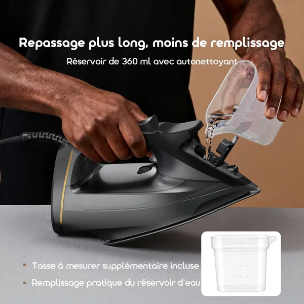 Fer à repasser vapeur Oraimo SteamCore OEI-511A – Gris – Image 2