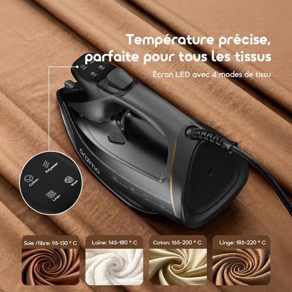 Fer à repasser vapeur Oraimo SteamCore OEI-511A – Gris – Image 5