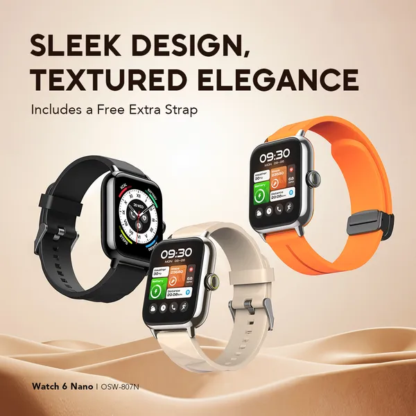 Oraimo Watch 6 Nano Montre connectée intelligente OSW-807N à écran tactile complet 1,52" TFT - Garantie 03 Mois – Image 2