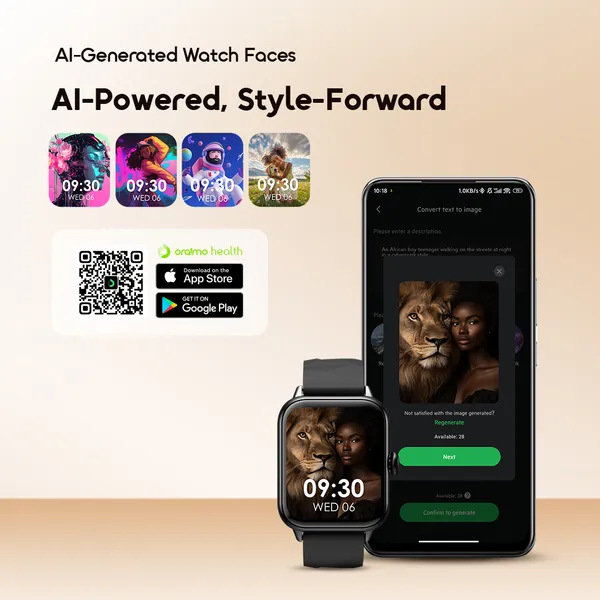 Oraimo Watch 6 Nano Montre connectée intelligente OSW-807N à écran tactile complet 1,52" TFT - Garantie 03 Mois – Image 4