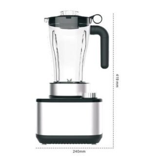Blender Multifonctions 5-en-1 SMART TECHNOLOGY STPE-8036P — 600W – 2L – Bol Incassable & Moteur en Cuivre Pur – Gris / Inox