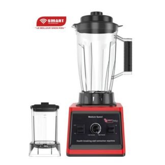 Mixeur Blender Professionnel 2-en-1 SMART TECHNOLOGY STPE-8899R — 8000W – 32 000 tr/min – 4 Litres + Bol de Broyage – Rouge