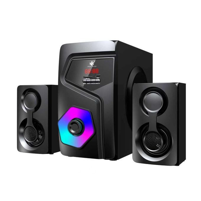WK SP-5230 -Mini Chaîne Woofer - 45W - Bluetooth - USB / SD / Radio FM - Noir - Garantie 03 Mois