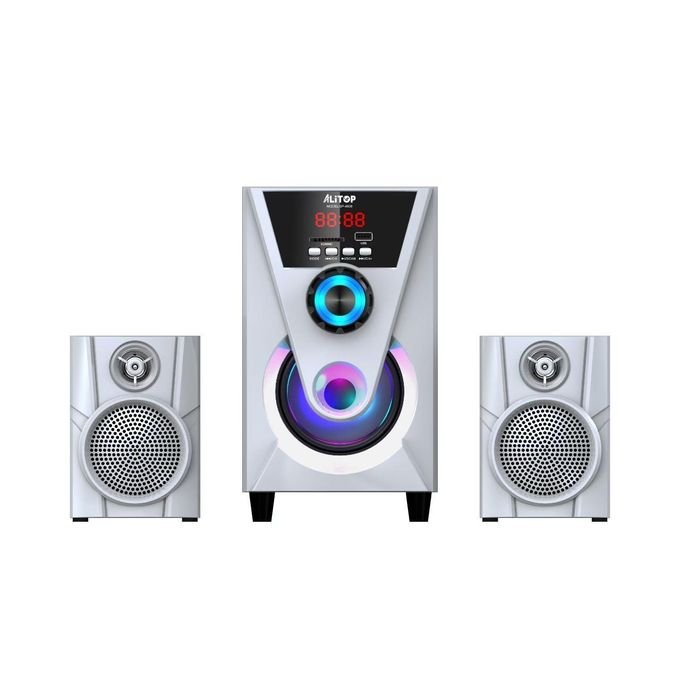 ALITOP Woofer SP-4508 - Système Home Cinéma & Chaîne Hi-Fi - Subwoofer Puissant - Noir - Garantie 03 Mois