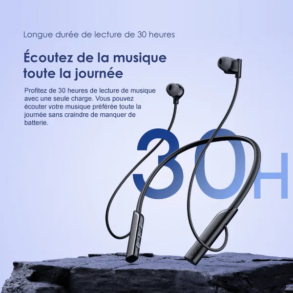 Oraimo OEB-311 Necklace Lite – Écouteurs Bluetooth 5.3 avec tour de cou, 30 h d’autonomie – Image 4