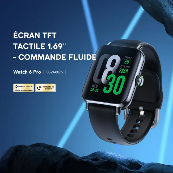Montre Connectée Oraimo Watch 6 Pro OSW-807S – Écran Tactile 1,69 – Image 3