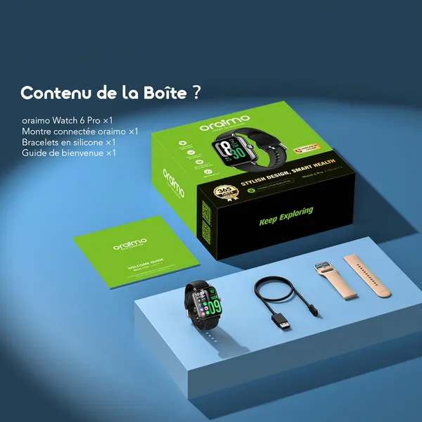 Montre Connectée Oraimo Watch 6 Pro OSW-807S – Écran Tactile 1,69 – Image 6