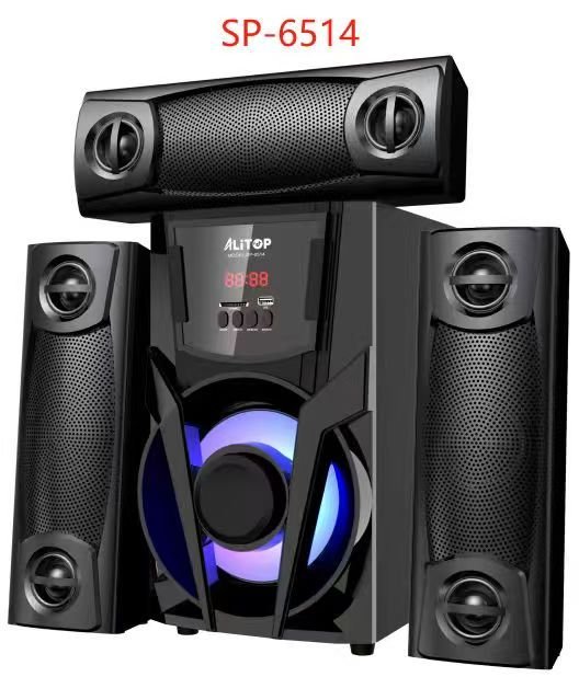 ALITOP Woofer SP-6514 Home Cinéma - Chaîne HI-FI - Noir - Garantie 03 Mois