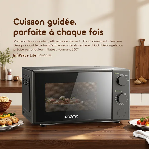 Oraimo InfiWave Lite OMO-221A – Four à Micro-ondes 20 L avec Technologie Inverter – Image 3