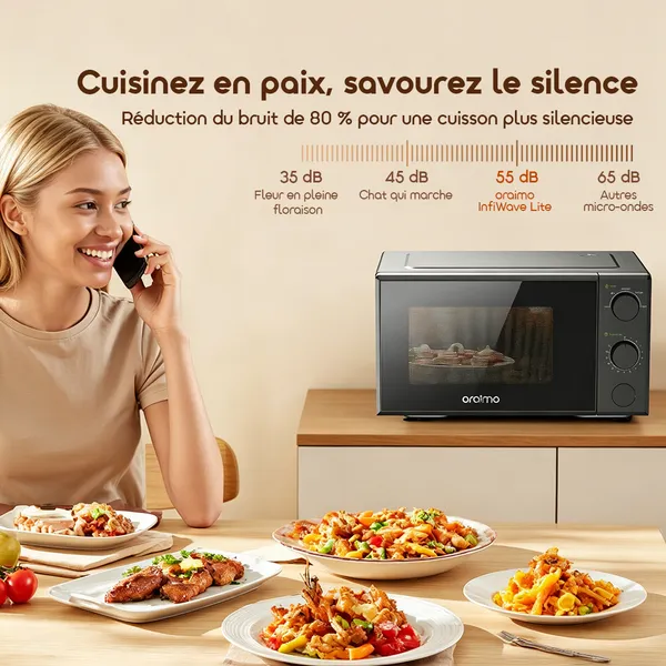 Oraimo InfiWave Lite OMO-221A – Four à Micro-ondes 20 L avec Technologie Inverter – Image 6