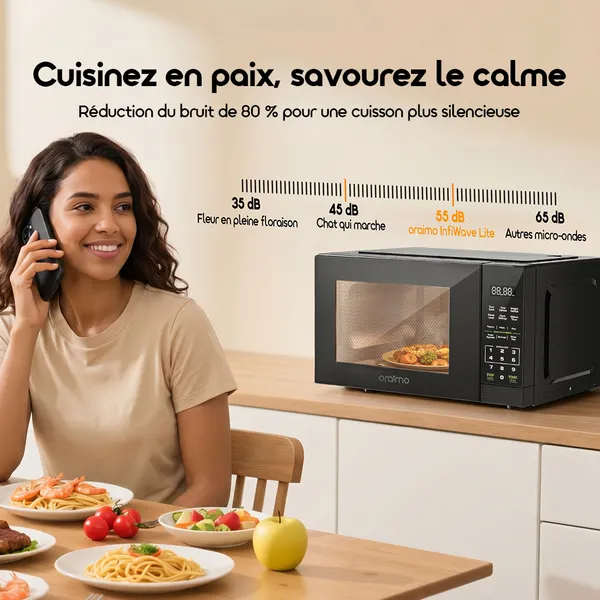 Oraimo InfiWave Lite OMO-521A – Micro-ondes Inverter 23 L avec Écran Tactile – Image 3