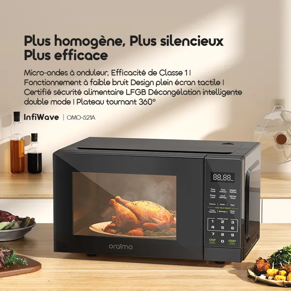Oraimo InfiWave Lite OMO-521A – Micro-ondes Inverter 23 L avec Écran Tactile – Image 4