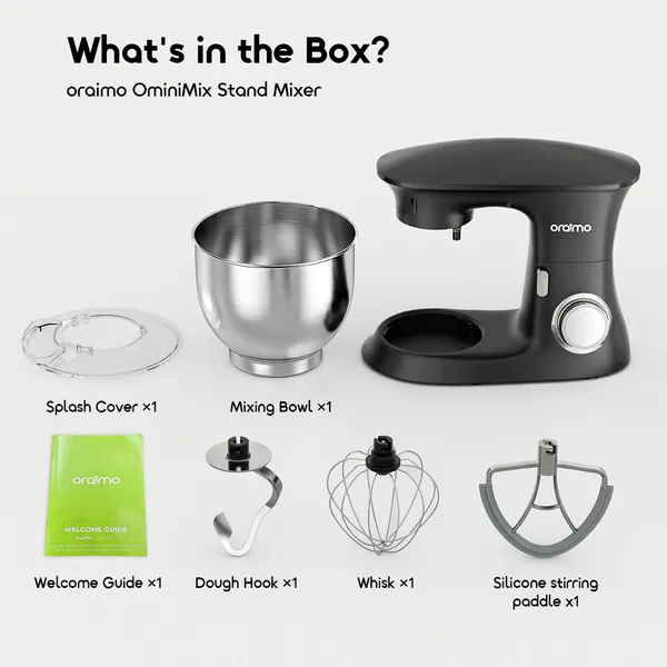 Oraimo OminiMix Sturdy Quiet 1900W Stand Mixer OBL-551A - Gris - Garantie 03 Mois – Image 3