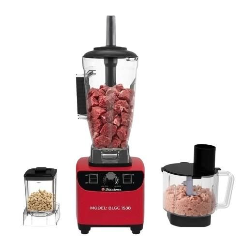 Binatone Blender B.inatone BLGC-1588 - 3 pièces blender, moulin et hachoir 1500w- Rouge